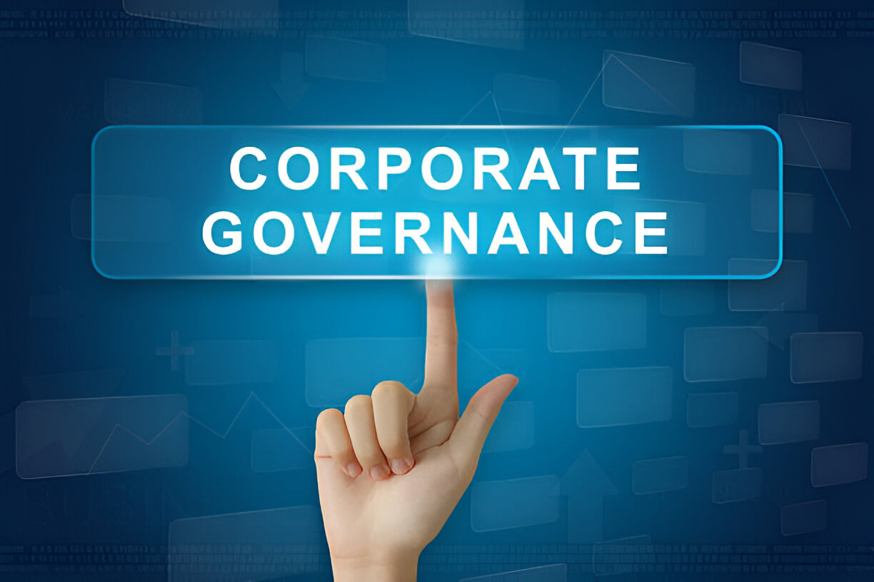 this is an image of a banner of corporate governance